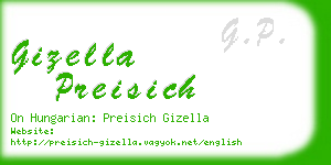 gizella preisich business card